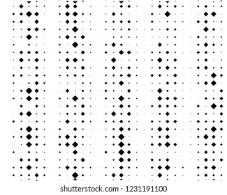 Grunge background Abstract geometric pattern with squares of different scales. Design element for web banners, posters, cards, wallpapers, backdrops, panels Black and white color Vector illustration