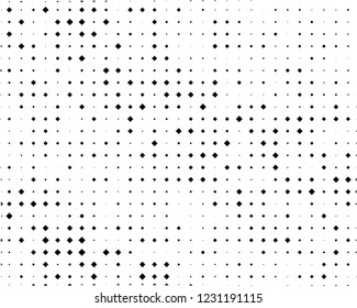 Grunge background Abstract geometric pattern with squares of different scales. Design element for web banners, posters, cards, wallpapers, backdrops, panels Black and white color Vector illustration