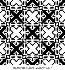brüchiger Hintergrund mit abstrakten Formen. Schwarz-Weiß-Textur. Nahtlose, monochrome Wiederholung für Dekoration, Stoff, Stoff.