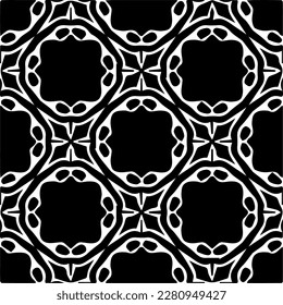 Grunge el fondo con formas abstractas. Textura en blanco y negro. Patrón de repetición monocromático sin inconvenientes para la decoración, la tela, la tela.