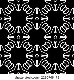 Grunge el fondo con formas abstractas. Textura en blanco y negro. Patrón de repetición monocromático sin inconvenientes para la decoración, la tela, la tela.