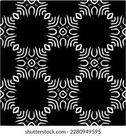 Grunge background with abstract shapes. Black and white texture. Seamless monochrome repeating pattern  for decor, fabric, cloth.