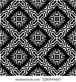 Grunge el fondo con formas abstractas. Textura en blanco y negro. Patrón de repetición monocromático sin inconvenientes para la decoración, la tela, la tela.