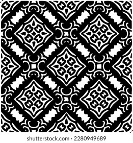 Grunge background with abstract shapes. Black and white texture. Seamless monochrome repeating pattern  for decor, fabric, cloth.