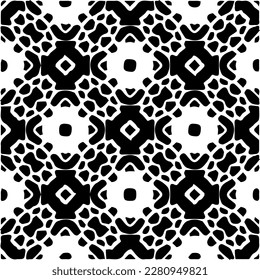 Grunge el fondo con formas abstractas. Textura en blanco y negro. Patrón de repetición monocromático sin inconvenientes para la decoración, la tela, la tela.