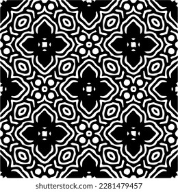  Grunge el fondo con formas abstractas. Textura en blanco y negro. Patrón de repetición monocromático sin inconvenientes para la decoración, la tela, la tela.