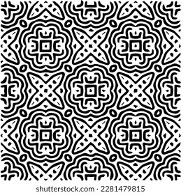  Grunge el fondo con formas abstractas. Textura en blanco y negro. Patrón de repetición monocromático sin inconvenientes para la decoración, la tela, la tela.