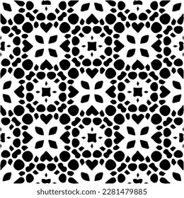  Grunge el fondo con formas abstractas. Textura en blanco y negro. Patrón de repetición monocromático sin inconvenientes para la decoración, la tela, la tela.