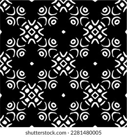  Grunge el fondo con formas abstractas. Textura en blanco y negro. Patrón de repetición monocromático sin inconvenientes para la decoración, la tela, la tela.