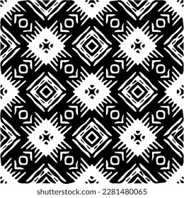  Grunge el fondo con formas abstractas. Textura en blanco y negro. Patrón de repetición monocromático sin inconvenientes para la decoración, la tela, la tela.