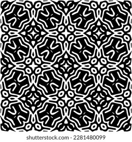  Grunge el fondo con formas abstractas. Textura en blanco y negro. Patrón de repetición monocromático sin inconvenientes para la decoración, la tela, la tela.