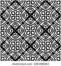  brüchiger Hintergrund mit abstrakten Formen. Schwarz-Weiß-Textur. Nahtlose, monochrome Wiederholung für Dekoration, Stoff, Stoff.