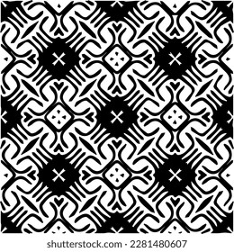  Grunge el fondo con formas abstractas. Textura en blanco y negro. Patrón de repetición monocromático sin inconvenientes para la decoración, la tela, la tela.