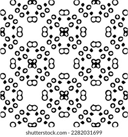 Grunge background with abstract shapes. Black and white texture. Seamless monochrome repeating pattern for web page, textures, card, poster, fabric, textile.