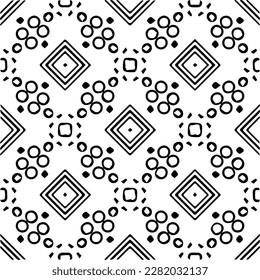 Grunge el fondo con formas abstractas. Textura en blanco y negro. Patrón de repetición monocromo sin inconvenientes para páginas web, texturas, tarjeta, afiche, tela, textil.