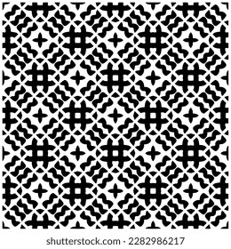 brüchiger Hintergrund mit abstrakten Formen. Schwarz-Weiß-Textur. Nahtlose monochrome Wiederholung Muster für Webseiten, Texturen, Karten, Poster, Gewebe, Textilien.