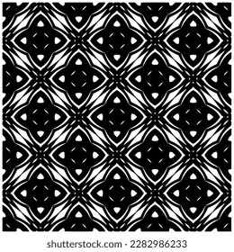 Grunge background with abstract shapes. Black and white texture. Seamless monochrome repeating pattern for web page, textures, card, poster, fabric, textile.