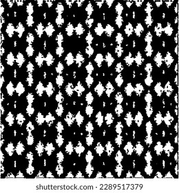 Grunge el fondo con formas abstractas. Textura en blanco y negro. Patrón de repetición monocromático sin inconvenientes para la decoración, la tela, la tela.