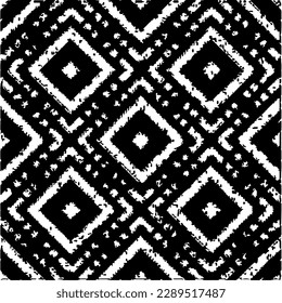  Grunge el fondo con formas abstractas. Textura en blanco y negro. Patrón de repetición monocromático sin inconvenientes para la decoración, la tela, la tela.