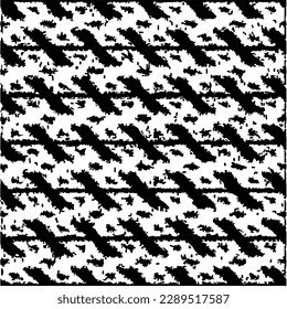  Grunge background with abstract shapes. Black and white texture. Seamless monochrome repeating pattern  for decor, fabric, cloth.