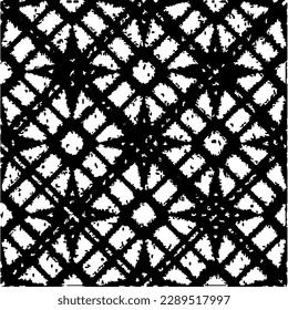  Grunge el fondo con formas abstractas. Textura en blanco y negro. Patrón de repetición monocromático sin inconvenientes para la decoración, la tela, la tela.