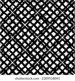  Grunge background with abstract shapes. Black and white texture. Seamless monochrome repeating pattern  for decor, fabric, cloth.