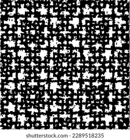  Grunge background with abstract shapes. Black and white texture. Seamless monochrome repeating pattern  for decor, fabric, cloth.