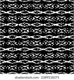  Grunge background with abstract shapes. Black and white texture. Seamless monochrome repeating pattern  for decor, fabric, cloth.