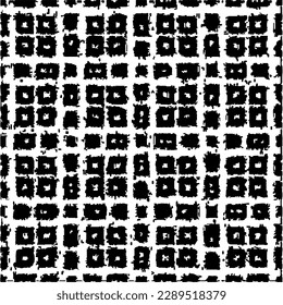  Grunge el fondo con formas abstractas. Textura en blanco y negro. Patrón de repetición monocromático sin inconvenientes para la decoración, la tela, la tela.