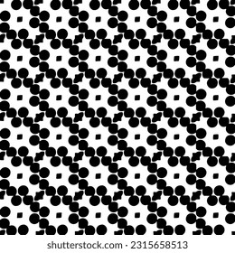  Grunge background with abstract shapes. Black and white texture. Seamless monochrome repeating pattern  for decor, fabric, cloth.