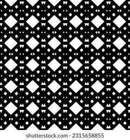 
 Grunge background with abstract shapes. Black and white texture. Seamless monochrome repeating pattern  for decor, fabric, cloth.
