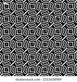  Grunge background with abstract shapes. Black and white texture. Seamless monochrome repeating pattern  for decor, fabric, cloth.