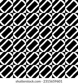 
 Grunge background with abstract shapes. Black and white texture. Seamless monochrome repeating pattern  for decor, fabric, cloth.