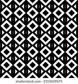  Grunge background with abstract shapes. Black and white texture. Seamless monochrome repeating pattern  for decor, fabric, cloth.