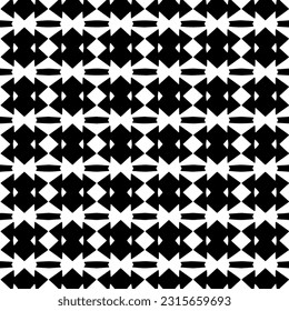  Grunge background with abstract shapes. Black and white texture. Seamless monochrome repeating pattern  for decor, fabric, cloth.