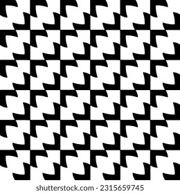  Grunge background with abstract shapes. Black and white texture. Seamless monochrome repeating pattern  for decor, fabric, cloth.