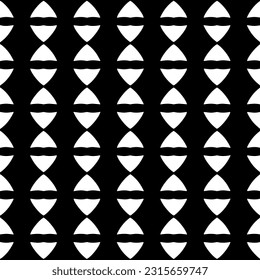 
 Grunge background with abstract shapes. Black and white texture. Seamless monochrome repeating pattern  for decor, fabric, cloth.