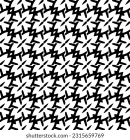  Grunge background with abstract shapes. Black and white texture. Seamless monochrome repeating pattern  for decor, fabric, cloth.