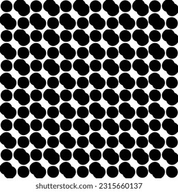  Grunge background with abstract shapes. Black and white texture. Seamless monochrome repeating pattern  for decor, fabric, cloth.