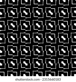 
 Grunge el fondo con formas abstractas. Textura en blanco y negro. Patrón de repetición monocromático sin inconvenientes para la decoración, la tela, la tela.