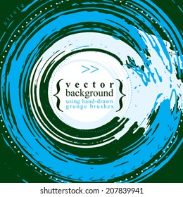 Grunge background, abstract special vector illustration made using real ink hand-drawn grunge brushes, clear eps 8 vector.