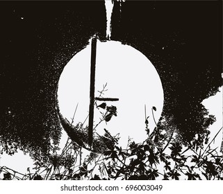 Grunge background. Abstract template. Texture with the effect of noise, grain, roughness. Vector illustration for a design surface.