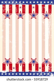 A grunge background with an american flag for a poster. Read your message