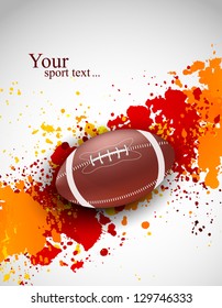 Grunge background with ball