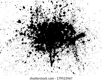 Grunge background with a big black splash