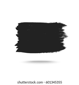 Grunge background. Black brush painted border template.