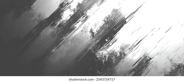 Grunge Hintergrund von schwarzen Pinselstrichen.
