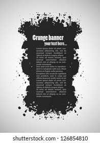 Grunge background with  black ink. Abstract illustration