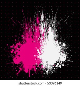 Grunge Background Black Pink White Fierce spray