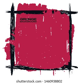 Grunge background of black and red strokes